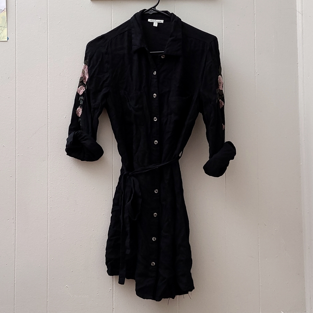 Button front shirt dress